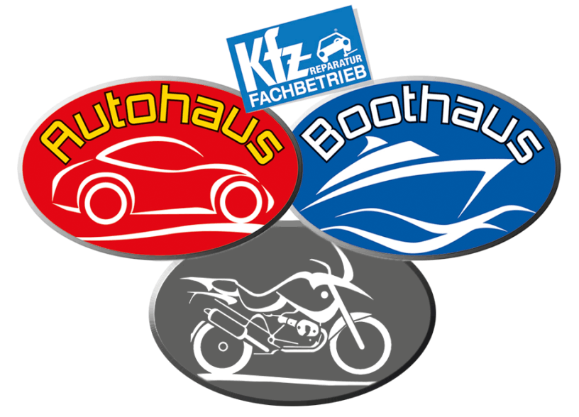 Logo mit Motorrrad